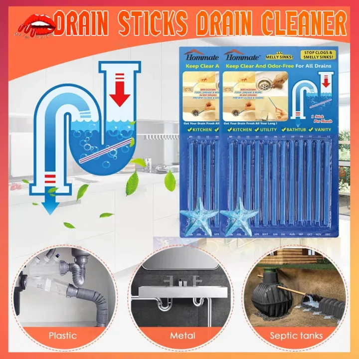 Drain Sticks Drain Cleaner Pipe Deodorizer Drain Cleaning Sanitation