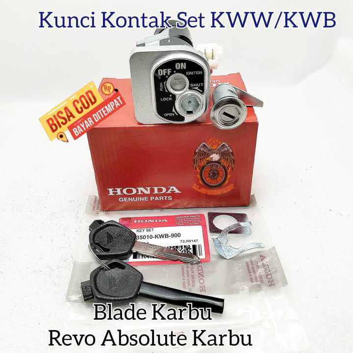 Kunci Kontak Set Honda Kww Kwb Kualitas Asli Original Revo Absolute Revo Fit Blade Karbu Blade