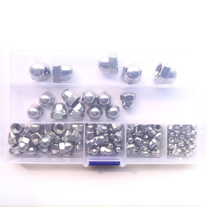 acorn-nut-set-m3-m4-m5-m6-m8-m10-m12-a2-stainless-steel-316-201-304-decorative-cap-blind-nuts-caps-covers-hex-dome-acorn-nut-kit