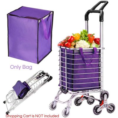 【CW】 Shopping Trolley Folable Tote Cart Grocery With Wheels Rolling Organizer