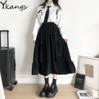 Korean Fashion Women A-Line Skirts Vintage Streeetwear Long Sleeve Shirts With tie 3 Piece Outfits Japanese Ulzzang Suits Set