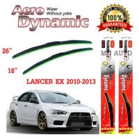 Hot Sale ใบปัดน้ำฝนทรง Aero Dynamic (Diamond eye) ขนาด 18" 24" นิ้ว สำหรับ MITSUBISHI LANCER EX 2010-2013 จำนวน 1 คู่ ลดราคา ที่ ปัด น้ำ ฝน ยาง ปัด น้ำ ฝน ใบ ปัด น้ำ ฝน ก้าน ปัด น้ำ ฝน