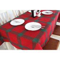 New Arrival Europe Style Popular Christmas Tablecloth Rectangular Square Linen Tablecloths Plaid Printed Dustproof Home Decor