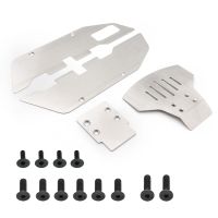 Stainless Steel Front and Rear Chassis Armor Protector for Slash 2WD 1/10 RC Car Upgrade Parts Accessories