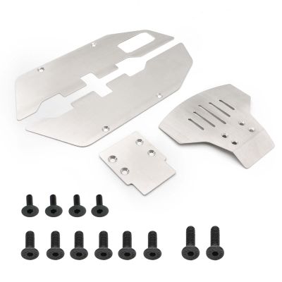 Stainless Steel Front and Rear Chassis Armor Protector for Traxxas Slash 2WD 1/10 RC Car Upgrade Parts Accessories