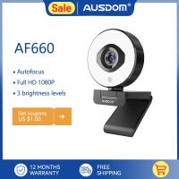 PAPALOOK&amp;AUSDOM AF660 FHD 1080P 60FPS Webcam Autofocus 75° Stream Cam With Adjustable Right Light Free Tripod For Live Streaming