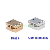 1pcs Brass/Aluminium alloy volcano High Temperature heater block cartridge type for thermistor/PT100 sensor V6 hotend 3D printer