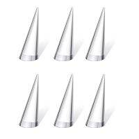 ：》’【 6Pcs Black Acrylic Crystal Ring Holder Wedding Ring Display Cone Support Holder Single Finger Rings Showcase Stand