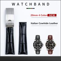 20mm Flat End Italian Cowhide Leather Watch Band For Rolex Strap For Daytona Submariner GMT OYSTERFLEX Yacht-Master Fold Buckle