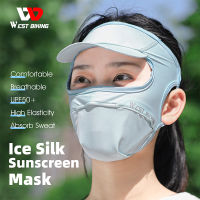 ผ้าพันคอหน้ากากปิดหน้าป้องกันรังสียูวี Masker Bersepeda ป้องกันแสงแดดในฤดูร้อนสำหรับปั่นจักรยานตะวันตกผ้าพันคอมีหมวกสำหรับกีฬากลางแจ้ง50 + ระบายอากาศได้ดี