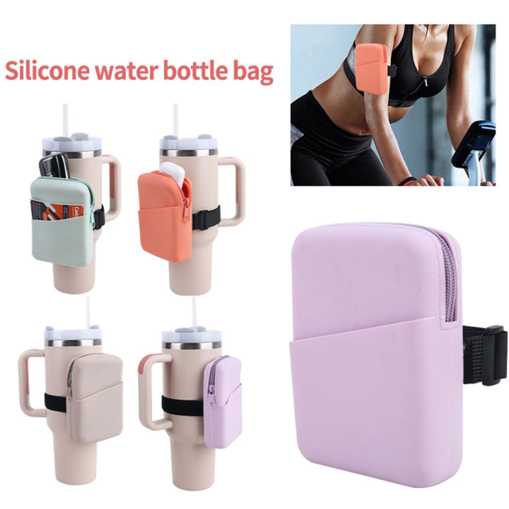 Silicone Water Bottle Pouch for Stanley, Stanley Fanny Pack with Pocket,  Stanley Cup Accessories for…See more Silicone Water Bottle Pouch for  Stanley
