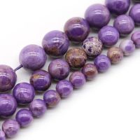 Natural Stone A Purple Sugilite Round Loose Spacer Beads For Jewelry Making DIY Bracelet Strand 15 quot; 6 8 10 12mm Pick size