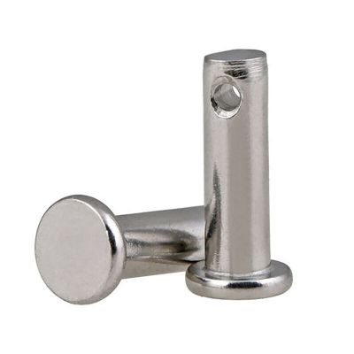 Locating Pins Shaft M3 M4 M5 M6 M8 M10 Flat Head Cylindrical Dowel Pins With Hole 304 A2 Stainless Steel