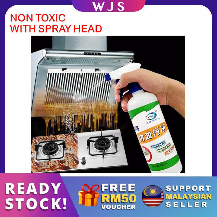 (WITH SPRAY HEAD) WJS Kitchen Cleaner Spray Range Hood Cleaner Kitchen