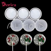 Dorica Round Shape Thickened Resin Epoxy Silicone Mold Rattle Shaker Lollipop Mould  Kitchen Cake Decorating Tools Bakeware Bread Cake  Cookie Accesso