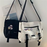 【jw】✆  Canvas Crossbody Color Flip Handbag Shoulder Teen Messenger Satchels