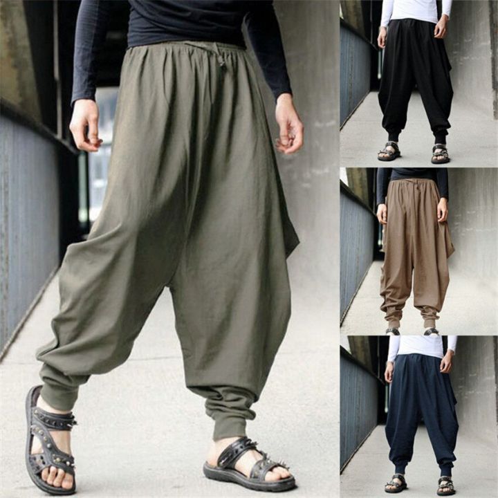 Chinoiserie 2022 News Cotton Harem Pants Loose Casual Traditional ...