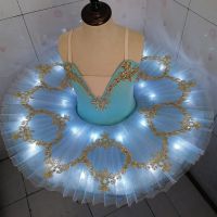 Girls Led Light Professional Ballet Tutu Glow Ballerina Ballet Dress Kids Adult Luminous Birthday Party Dance Costume Dancewear