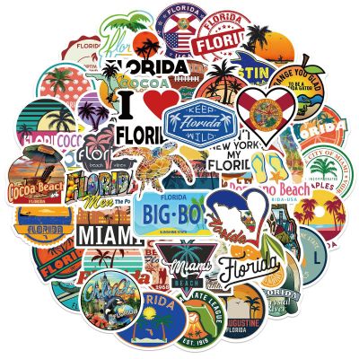【cw】50 Zhang Cross-Border New Florida Graffiti Stickers Special Decoration Luggage Water Cup Waterproof DIY Wholesale ！