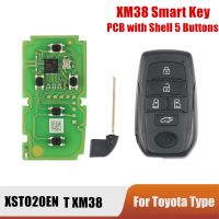 Xhorse XSTO20EN TOY.T XM38 Car Remote Key Universal Smart Remote Key PCB with Shell 5 Buttons Universal Complete Key Fob for Toyota for VVDI Key Tool