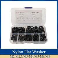 350Pcs Plastic Washer Black M2-M8/PCB Nylon Plastic Washer Bolt Assortment kit set With Plastic Box Gasket RingFastener Hardware