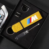 Suitable for BMW Car Key Chain Pendant High-end Creative 3 Series 5 Series X3 X1 Key Chain Leather Key Chain v1