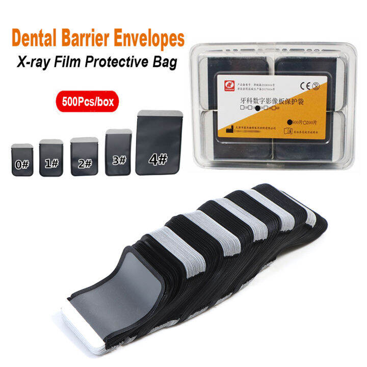 5 Sizes Dental Xray Film Pouch 500Pcs Phosphor Plate Barrier Envelopes