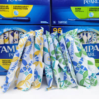 แพ็คทดลองแพ็คแคนาดา Tampax Danbis ผ้าอนามัยแบบยาวสายสวนไหลขนาดใหญ่ธรรมดา5/10ชิ้น