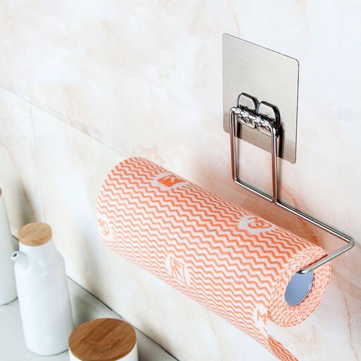 kitchen-roll-paper-hanger-bathroom-toilet-tissue-holder-strong-suction-cup-adhesive-hook-towel-rack-convenience-bathroom-counter-storage
