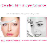 Mini Eyebrow Shaper โกนผมเครื่องมือ LED Lighted Facial Dermaplaning เครื่องโกนหนวดผู้หญิงมีดโกนรวม6เปลี่ยน Headshot