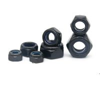 2/5/10/25pcs/lot DIN985  M2 M2.5 M3 M4 M5 M6  Black Hex Nylon Insert Lock Nut Self-locking Locknut Nails Screws Fasteners