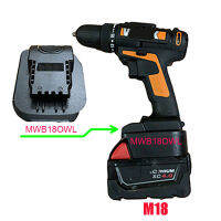 ตัวแปลงอะแดปเตอร์ MWB18OWL สามารถใช้สำหรับ Milwaukee 18V Li-Ion แบตเตอรี่ M18สำหรับ Worx สีส้มขนาดเล็กไฟฟ้าเครื่องมือ4 PIN