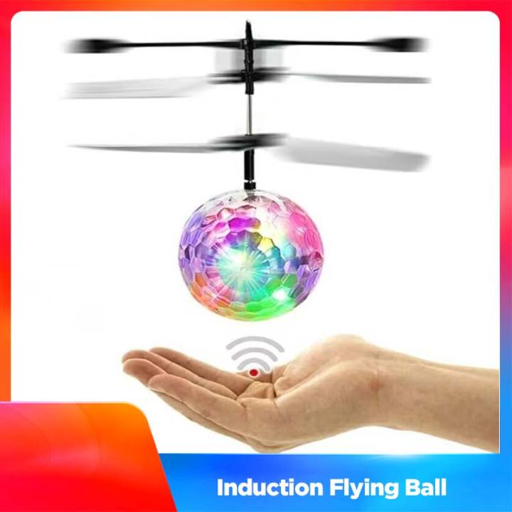 เครื่องบินขนาดเล็กสีสันสดใสส่องแสง-led-rc-ลูกบอลเครื่องบินเดินทางไฟเฮลิคอปเตอร์เครื่องบินเหนี่ยวนำลูกบอลคริสตัลของเล่นสำหรับเด็ก