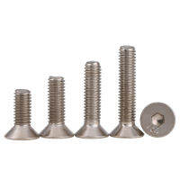 หัวหัวเสียบแบบ Countersunk เกรด10.9ชุบนิกเกิล Din7991 M1. สกรูหมวกหัวเสียบ6-m8 50ชิ้น