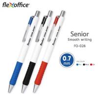 ปากกา Flexoffice ปากกาลูกลื่น ขนาด 0.7mm Senior รุ่น FO-026 ปากกากด หมึกสีน้ำเงิน/ดำ/แดง จำนวน 1ด้าม พร้อมส่ง