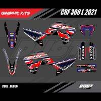 สติ๊กเกอร์วิบาก Honda CRF 300 L 2021 ทั้งคัน Graphic kit สติ๊กเกอร์เคลือบเงา สุดคุ้ม