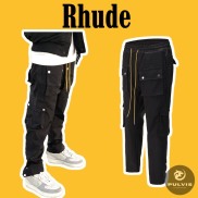 Hight Quality - Quần snap Rhude classic cargo pants black, quần cargo