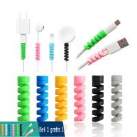 Caiweiqi Luxurious Universal Cover Protector Cable Protective Sleeve Charger Cable Protective Head Spiral Silicone Case