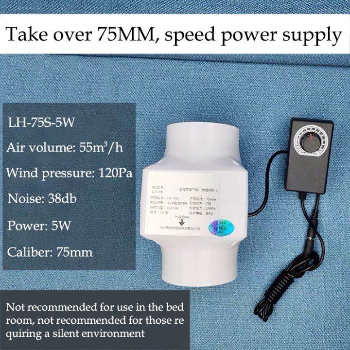 3 Inch Extractor Fan Low Noise Duct Hydroponic Air Blower Exhaust Fans ...