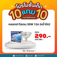 [ 10แถม10 ]หลอดไฟฮาโลเจน Halogen MR16 50W 12v หน้าปิด ขั้ว GU5.3 ใช้บัลลาสต์ แสงส้ม หลอดไฟส่องตู้โชว์สินค้า ยี่ห้อ DAI-ICHI