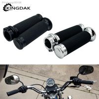 Motorcycle 1 25mm Hand Grips Handlebar Grips Black Chrome For Harley Touring Road King Electra Glide Dyna Sportster XL Softail