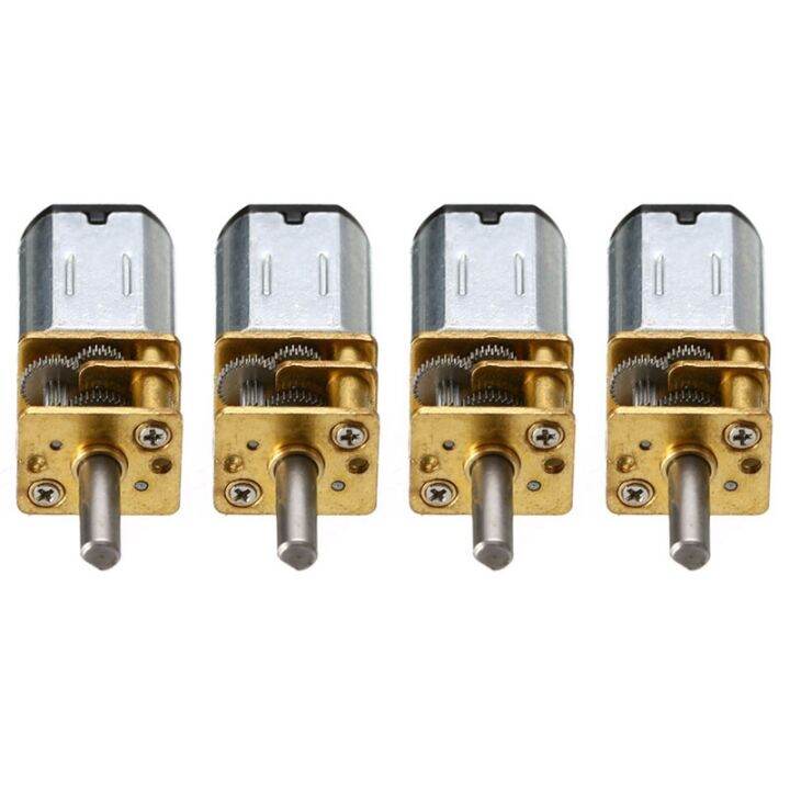 4Pc 30RPM N20 Micro-Speed Gear Motor DC 6V Reduction Gear Motors with