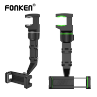 Fonken อัพเกรดกระบังกันแดดรถที่วางโทรศัพท์1080 ° ขาตั้งหมุนได้คลิปโทรศัพท์สำหรับกระจกมองหลังรถยนต์โทรศัพท์ GPS วงเล็บ