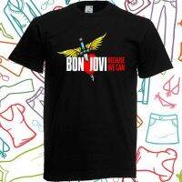 Hot sale Bon Jovi BAND graphic Mens 100% Cotton Round Neck Short Sleeve T-Shirt  Adult clothes