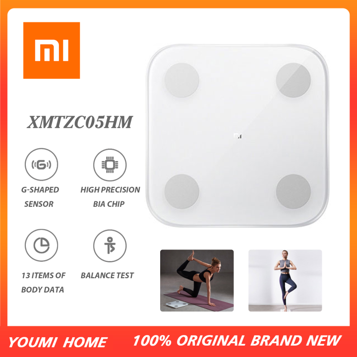 Original Xiaomi Mijia Scale 2 Bluetooth 5.0 Smart Weighing Scale Digital  Led Display Works with Mi fit App for Household Fitness