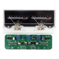 【YF】 Double pointer VU Meter Stereo Audio Amplifier Board DB Sound Level Indicator Adjustable Backlight With Driver