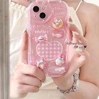 เคส RouJiang สำหรับ iPhone 15 14 13 12 11 Pro Max X XR Xs Max 8 7 6S Plus SE 2020เคสโทรศัพท์กาวติดตัวการ์ตูนน่ารักคลาสสิค Xiaoxin