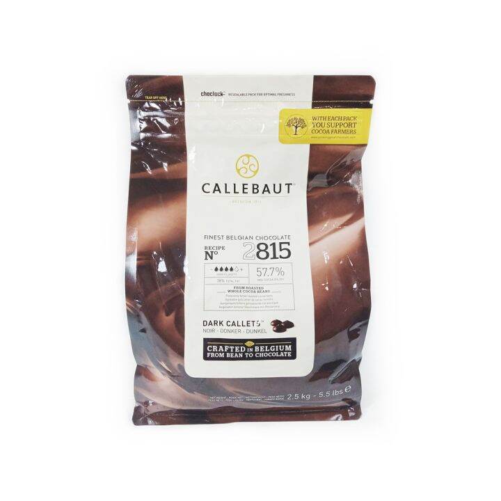 CALLEBAUT, 2815 DARK CHOCOLATE COUVERTURE CALLETS, FINEST BELGIAN