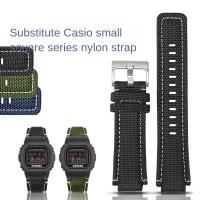 สำหรับ Casio G-SHOCK GW-M5610 DW5600 DW5700 DW6900 GA100นาฬิกาไนลอนสายนาฬิกา Cowhide สายคล้องคอสี่เหลี่ยมเล็กๆ16มม. ปากนูน