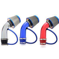 3 นิ้ว 76MM Universal รถยนต์ Racing เครื่องกรองอากาศท่ออลูมิเนียม Power Flow Kit-m0pi